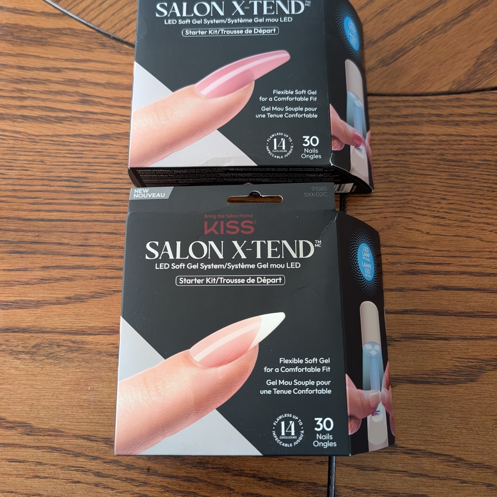 2 KISS Salon X-Tend LED Soft Gel Nail Kits